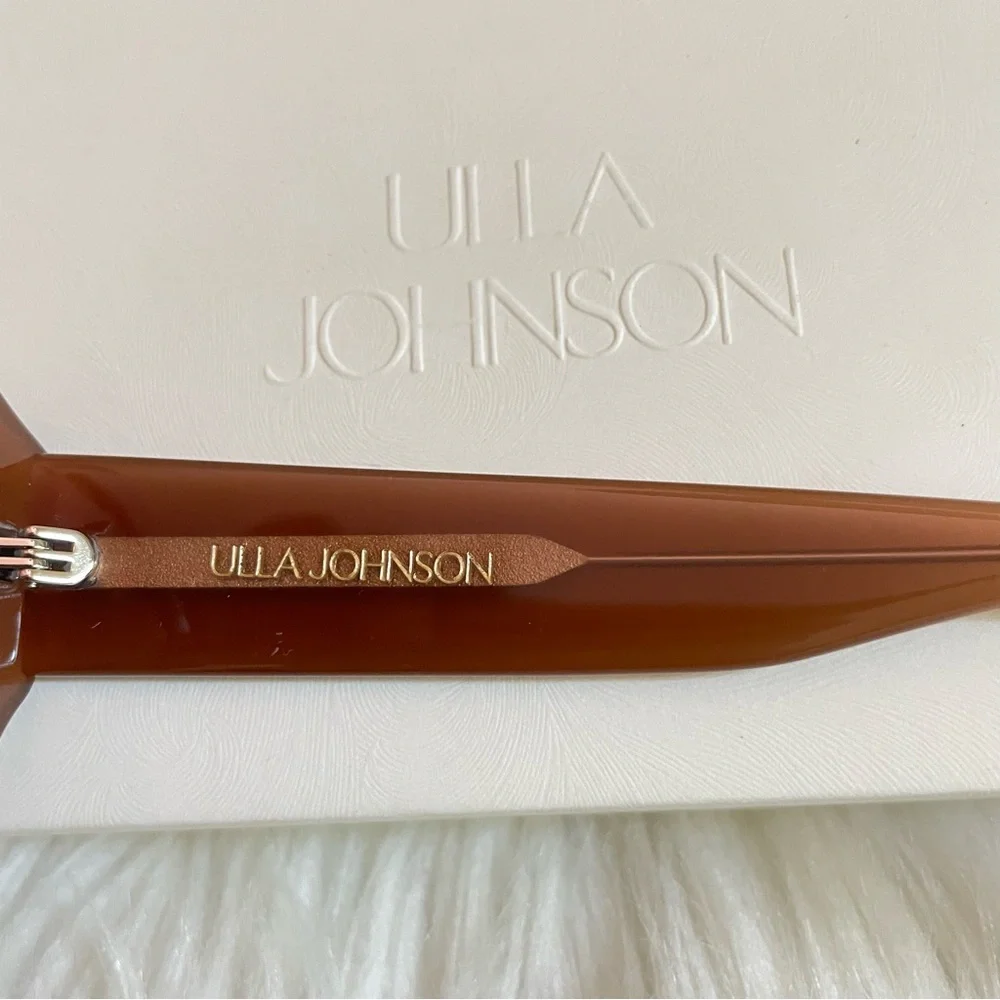 Ulla Johnson Opal Butterfly Sunglasses in Camel Acetate Women’s OS NWT
